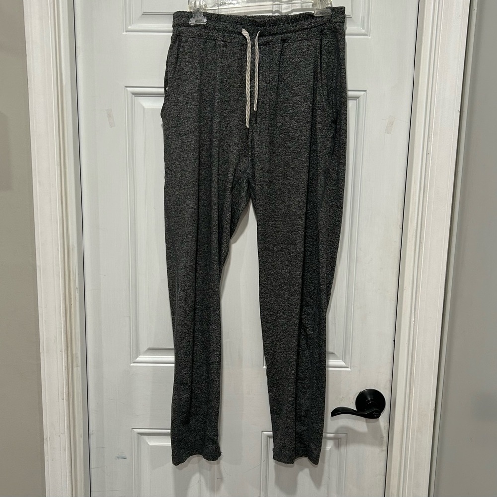 Vuori Mens Ponto Performance Pant 30" Heather Gray Pull On Lounge Size Small